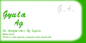 gyula ag business card