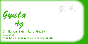gyula ag business card